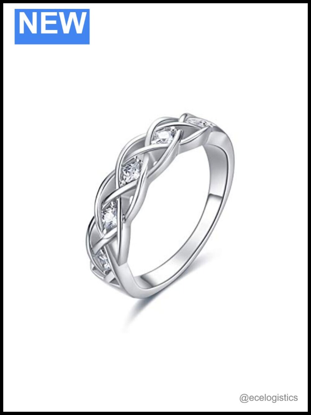 Sterling Silver Celtic Criss Cross Knot Band Ring Wedding Jewelry Gift